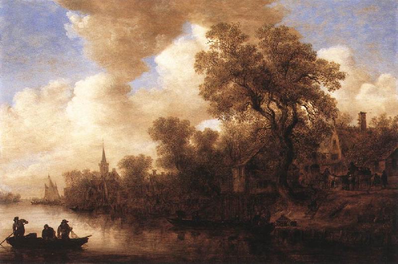 Jan van Goyen River Scene oil painting image